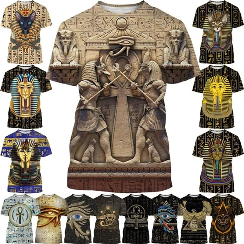 3D Printing Industrial - Yaz yeni firavun 3D baskı T-Shirt