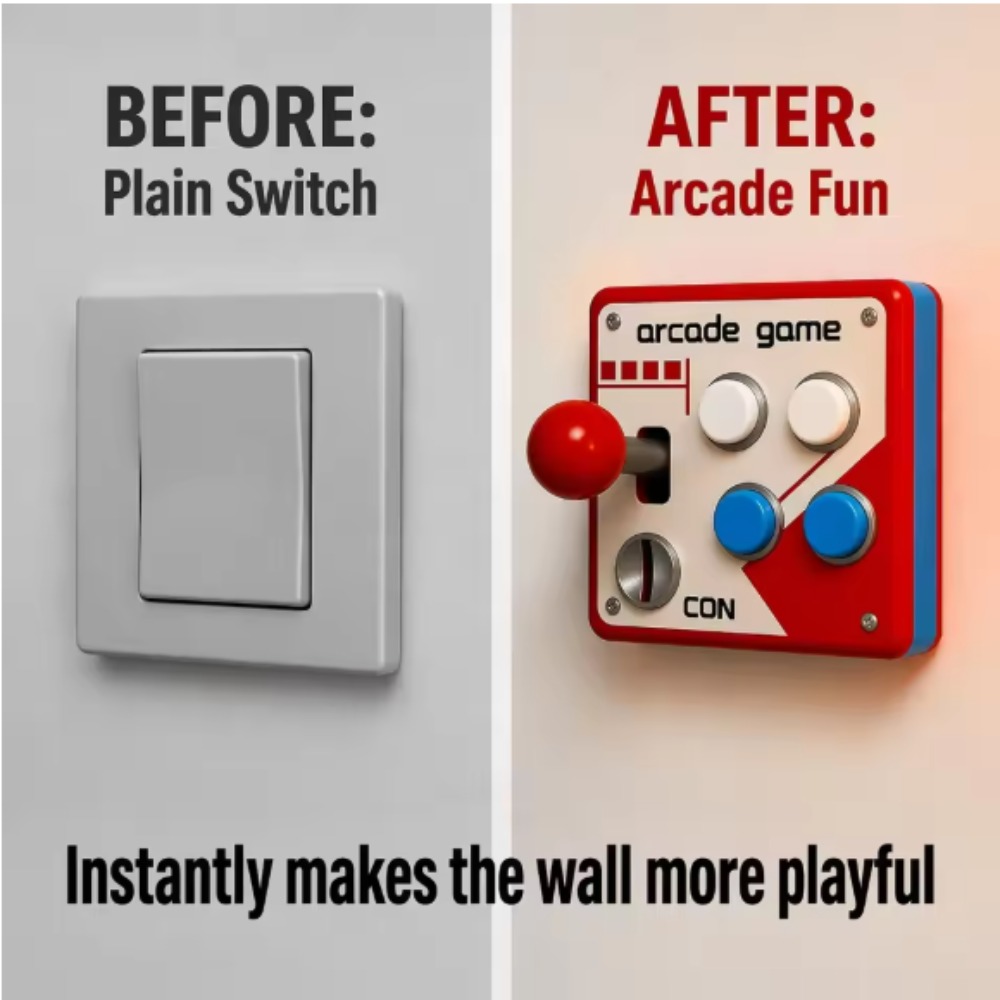 3D Printing Article - Retro Arcade Joystick Anahtar Paneli Kapağı,