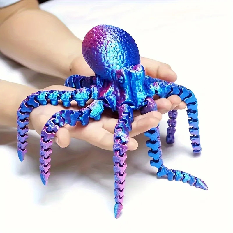 3D Printing Lizard - 3D Baskılı Ahtapot Figürü - Esnek