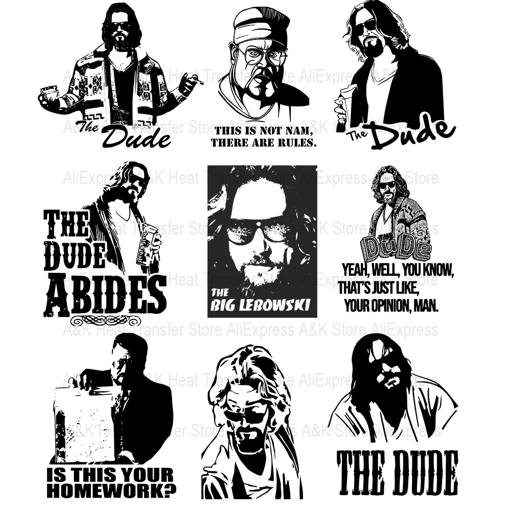 3D Printing Vinyl - Erkek Giysileri İçin Havalı Lebowski Ütüyle