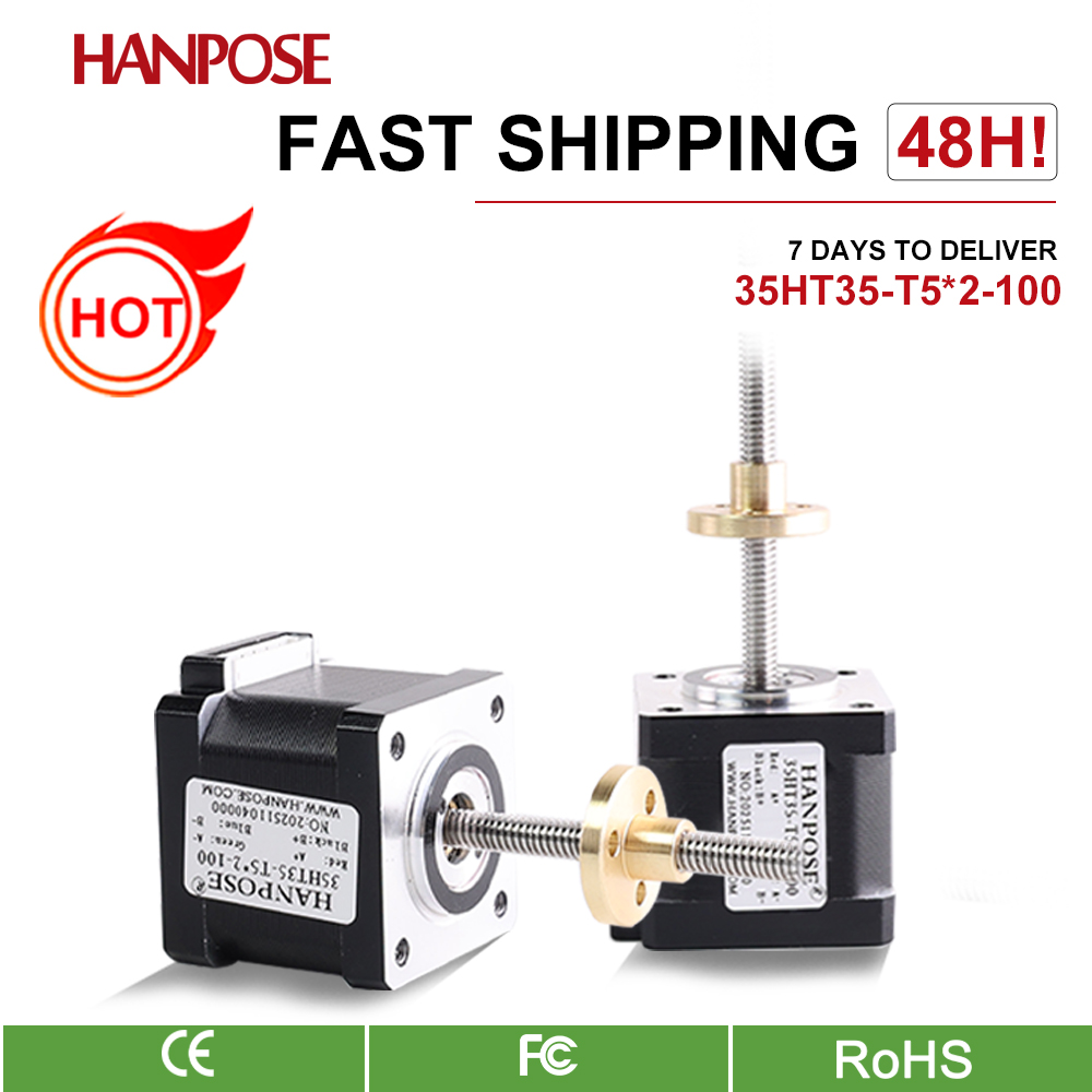 Lead Screw Stepper - 35HT35-T8*2-100 NEMA35 Lineer T5 Vidalı Motor