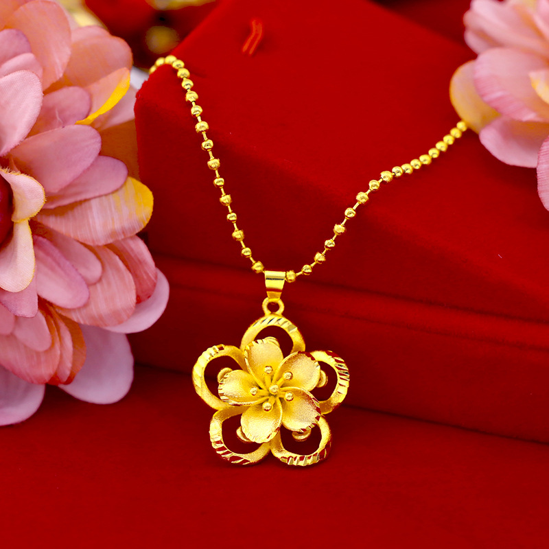 3D Printing Jewellery - 999 Saf Altın Ayçiçeği Kolye Ayçiçeği