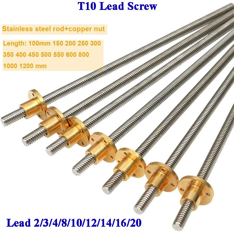 Lead Screw Stepper - T10 Vidalı Mil 304 Paslanmaz Çelik