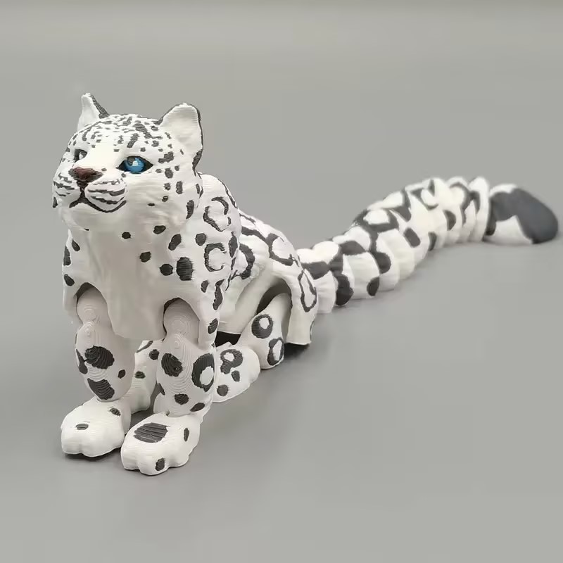 3D Printing Lizard - 3D Baskılı Kar Leoparı Modeli Simülasyon