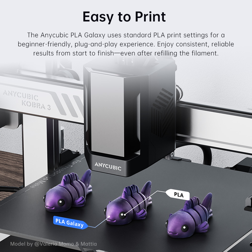 ANYCUBIC PLA Galaxy Filament Y - 3D Printing Fdm incelemesi ve fiyatı