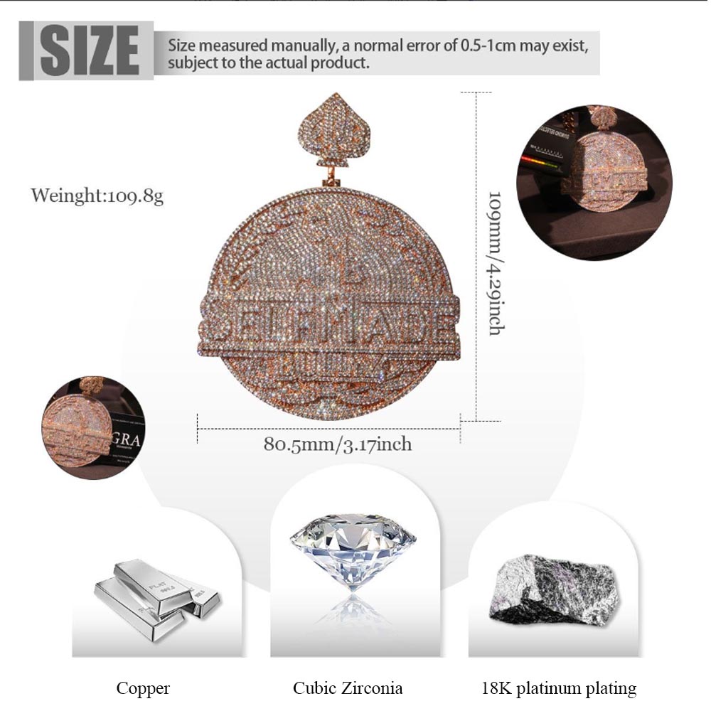 “Self Made”Iced Out Kolye Ucu  - 3D Printing Jewellery incelemesi ve fiyatı